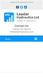 Mobile Screenshot of leaderhydraulics.com