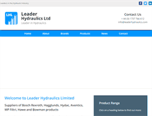 Tablet Screenshot of leaderhydraulics.com